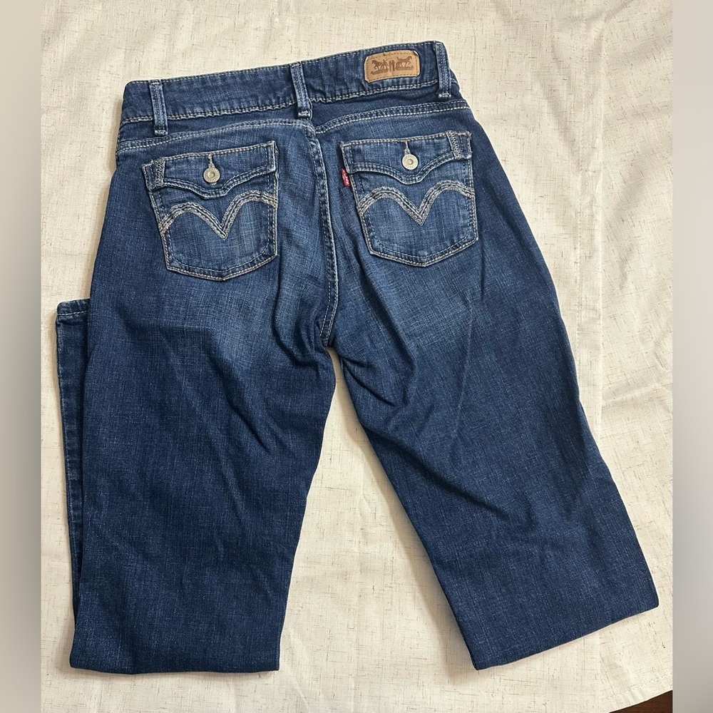 Levi's Dark Blue Flare Jeans - Picture 5 of 12